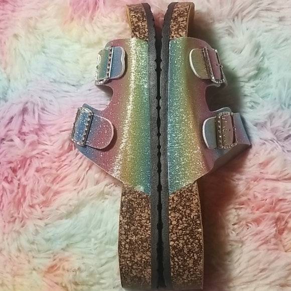 Birk Style. Rainbow Bling Sandals. - Picture 3 of 3